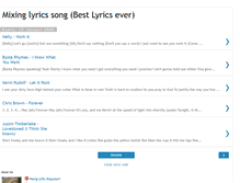 Tablet Screenshot of mixinglyrics.blogspot.com