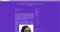 Desktop Screenshot of literaturacastellanaclaraarroyo.blogspot.com