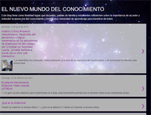 Tablet Screenshot of elnuevomundodelconocimiento.blogspot.com