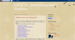 Desktop Screenshot of cbtis22informaticamario.blogspot.com