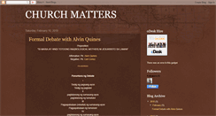 Desktop Screenshot of church-matters.blogspot.com