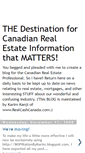 Mobile Screenshot of canadianrealestateinformation.blogspot.com