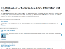 Tablet Screenshot of canadianrealestateinformation.blogspot.com