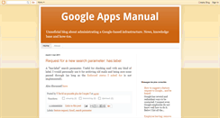 Desktop Screenshot of googleappsmanual.blogspot.com