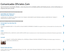 Tablet Screenshot of comunicadosoficiales.blogspot.com