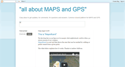 Desktop Screenshot of mapsandgps.blogspot.com
