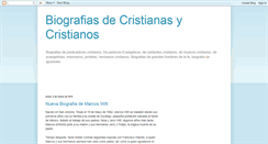 Desktop Screenshot of biografiascristianos.blogspot.com