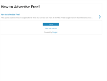 Tablet Screenshot of how-to-advertise-free.blogspot.com