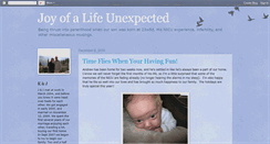 Desktop Screenshot of joyofalifeunexpected.blogspot.com