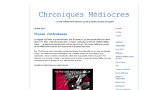 Desktop Screenshot of chroniquesmediocres.blogspot.com