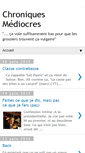 Mobile Screenshot of chroniquesmediocres.blogspot.com