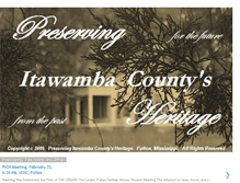 Tablet Screenshot of itawambaheritage.blogspot.com