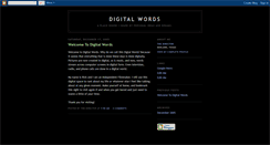 Desktop Screenshot of digitalwords.blogspot.com