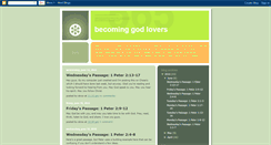 Desktop Screenshot of becominggodlovers.blogspot.com