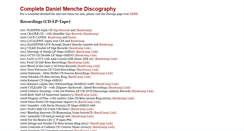 Desktop Screenshot of danielmenchediscography.blogspot.com