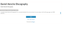 Tablet Screenshot of danielmenchediscography.blogspot.com