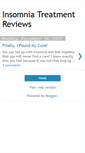 Mobile Screenshot of insomniatreatmentreviews.blogspot.com