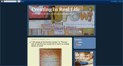 Desktop Screenshot of creatinginreallife.blogspot.com