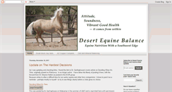 Desktop Screenshot of desertequinebalance.blogspot.com