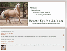 Tablet Screenshot of desertequinebalance.blogspot.com