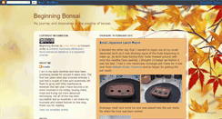 Desktop Screenshot of beginningbonsai.blogspot.com