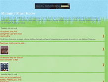 Tablet Screenshot of mummymustknow.blogspot.com