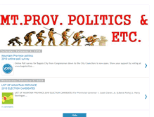 Tablet Screenshot of mountainprovincepolitics.blogspot.com