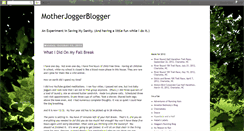 Desktop Screenshot of motherjoggerblogger.blogspot.com
