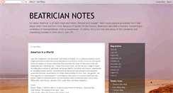 Desktop Screenshot of beatriciannotes.blogspot.com