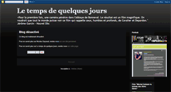 Desktop Screenshot of letempsdequelquesjours.blogspot.com