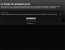 Tablet Screenshot of letempsdequelquesjours.blogspot.com