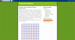 Desktop Screenshot of cuadradosmagicos.blogspot.com
