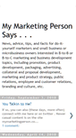 Mobile Screenshot of mymarketingperson.blogspot.com