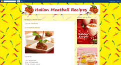 Desktop Screenshot of italian-meatball-recipes.blogspot.com