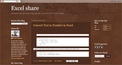 Desktop Screenshot of excelshare.blogspot.com