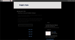 Desktop Screenshot of knightstyle.blogspot.com