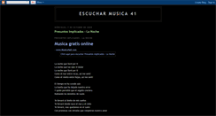 Desktop Screenshot of escucharmusica-41.blogspot.com