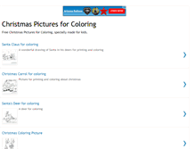 Tablet Screenshot of christmaspicturesforcoloring.blogspot.com