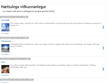 Tablet Screenshot of haettulegavidkunnanlegur.blogspot.com