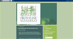 Desktop Screenshot of frontlineresources.blogspot.com