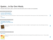 Tablet Screenshot of inourownwords.blogspot.com