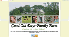 Desktop Screenshot of goodolddaysfarm.blogspot.com