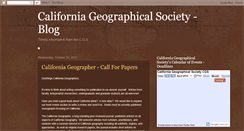 Desktop Screenshot of californiageographicalsociety.blogspot.com