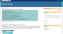 Desktop Screenshot of machinecodes.blogspot.com