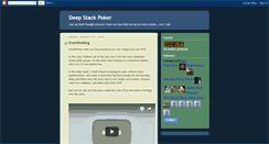 Desktop Screenshot of deep-stack-poker.blogspot.com