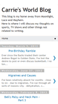 Mobile Screenshot of carriesworldblog.blogspot.com