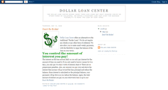 Desktop Screenshot of dollarloancenter.blogspot.com