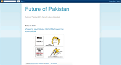 Desktop Screenshot of futureofpakistan2011.blogspot.com