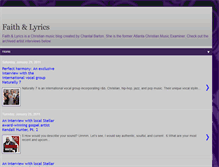 Tablet Screenshot of faithandlyrics.blogspot.com