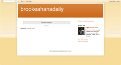 Desktop Screenshot of brookeahanadaily.blogspot.com